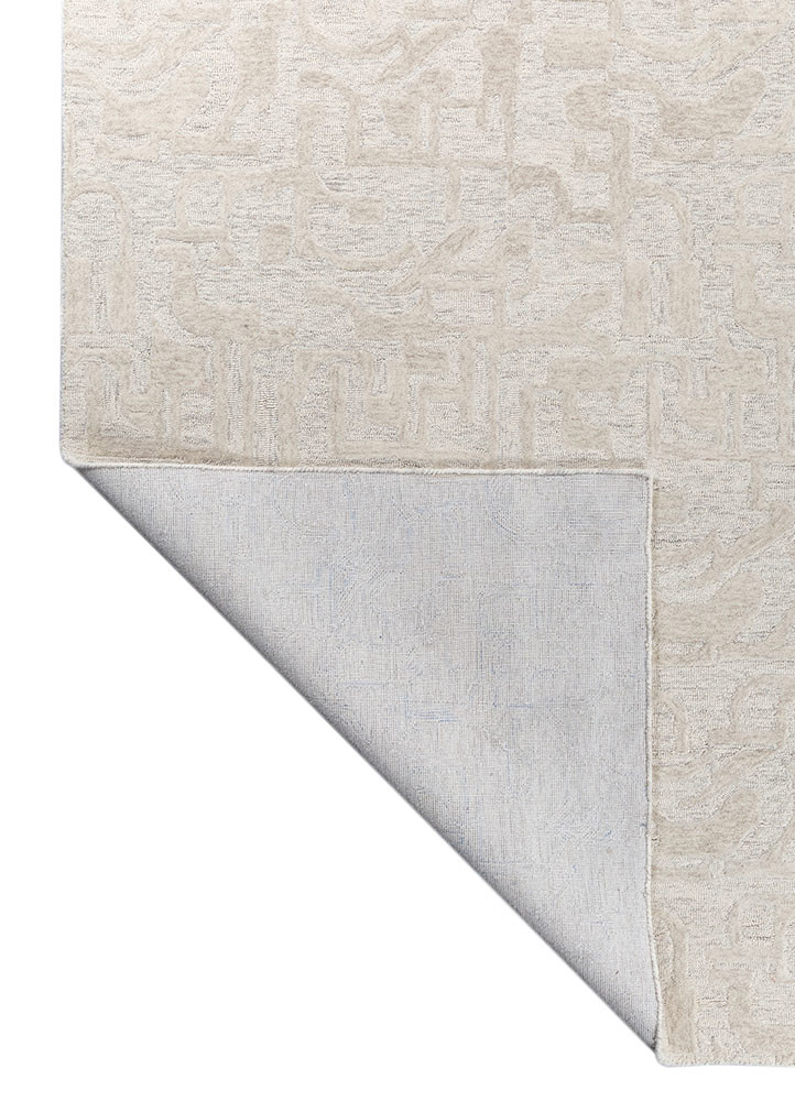 aprezo grey and black wool hand tufted Rug - Backing Shot aprezo grey and black wool hand tufted Rug - Backing Shot