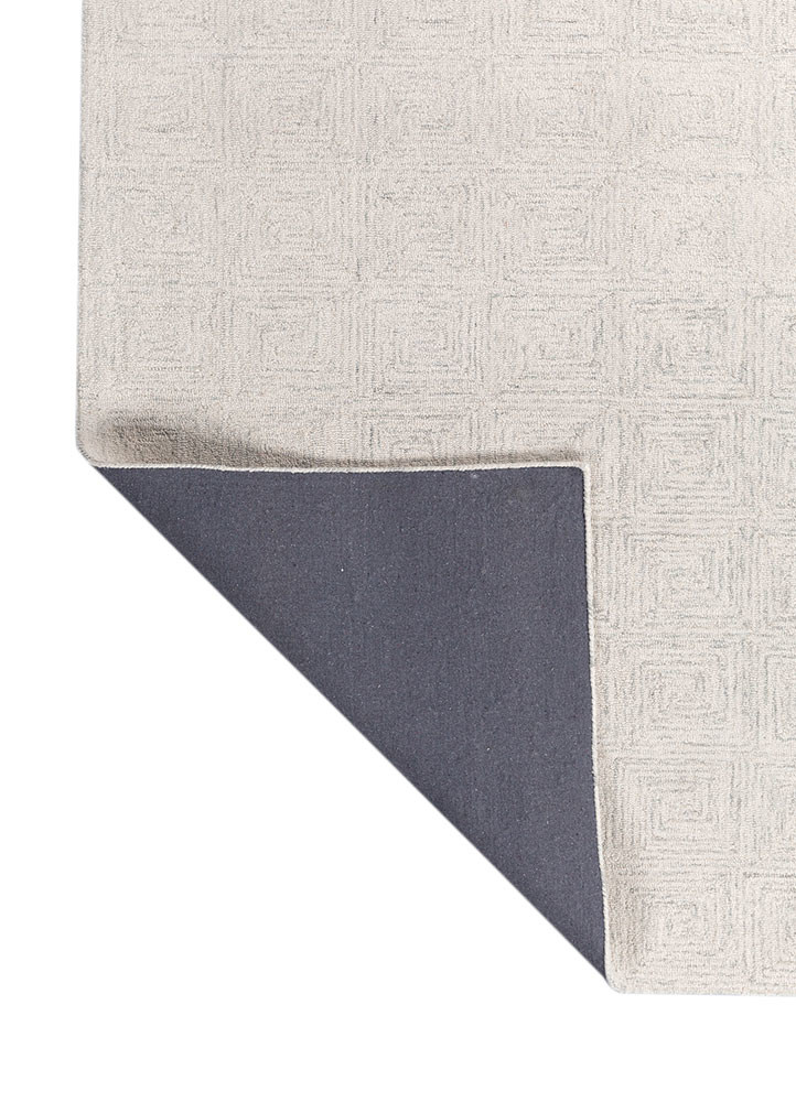 pathways ivory wool hand tufted Rug - Backing Shot pathways ivory wool hand tufted Rug - Backing Shot