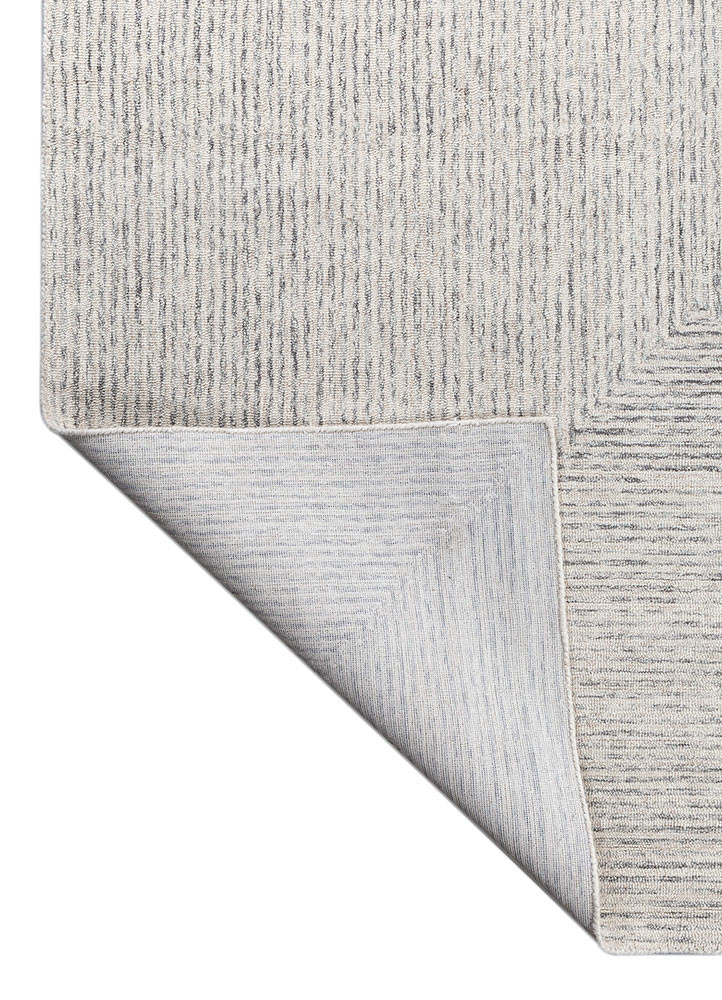 modo ivory wool hand tufted Rug - Backing Shot modo ivory wool hand tufted Rug - Backing Shot