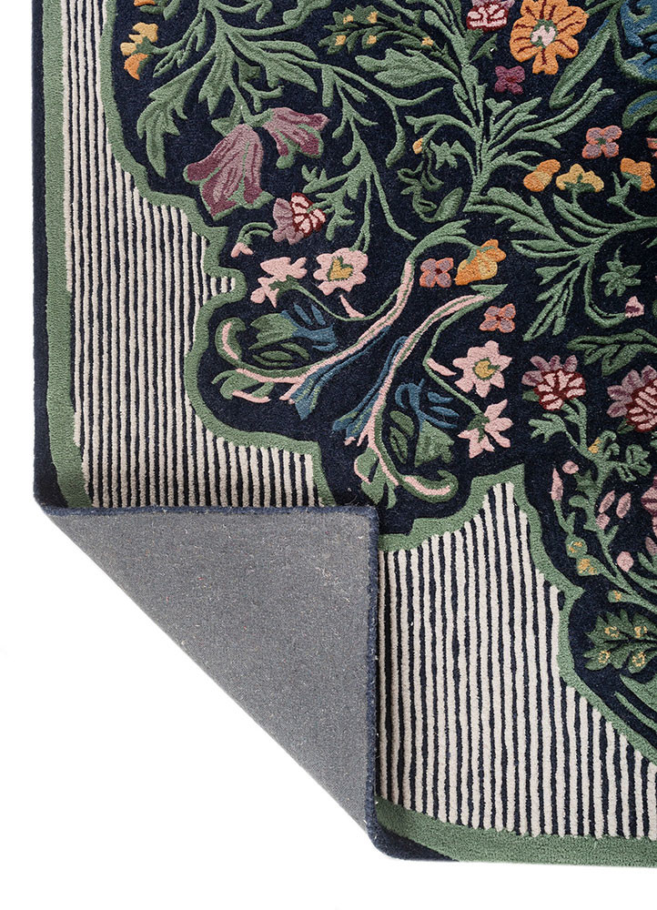 nebulora blue wool hand tufted Rug - Backing Shot nebulora blue wool hand tufted Rug - Backing Shot