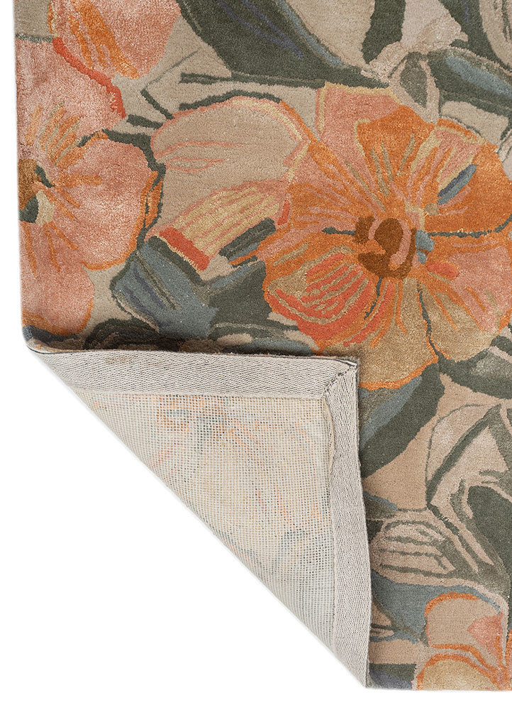 hacienda blue wool and viscose hand tufted Rug - Backing Shot hacienda blue wool and viscose hand tufted Rug - Backing Shot