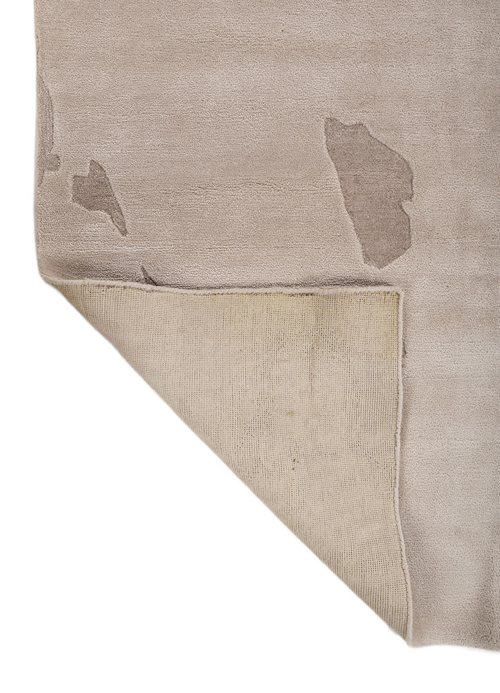 white noise beige and brown wool and viscose hand tufted Rug - Backing Shot white noise beige and brown wool and viscose hand tufted Rug - Backing Shot