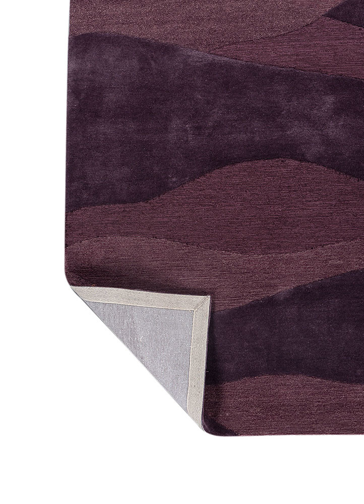 cera pink and purple wool and viscose hand tufted Rug - Backing Shot cera pink and purple wool and viscose hand tufted Rug - Backing Shot