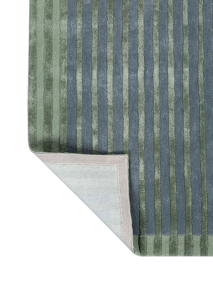 caliedo blue wool and viscose hand tufted Rug - Backing Shot caliedo blue wool and viscose hand tufted Rug - Backing Shot