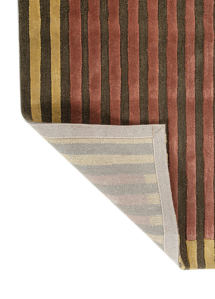 caliedo green wool and viscose hand tufted Rug - Backing Shot