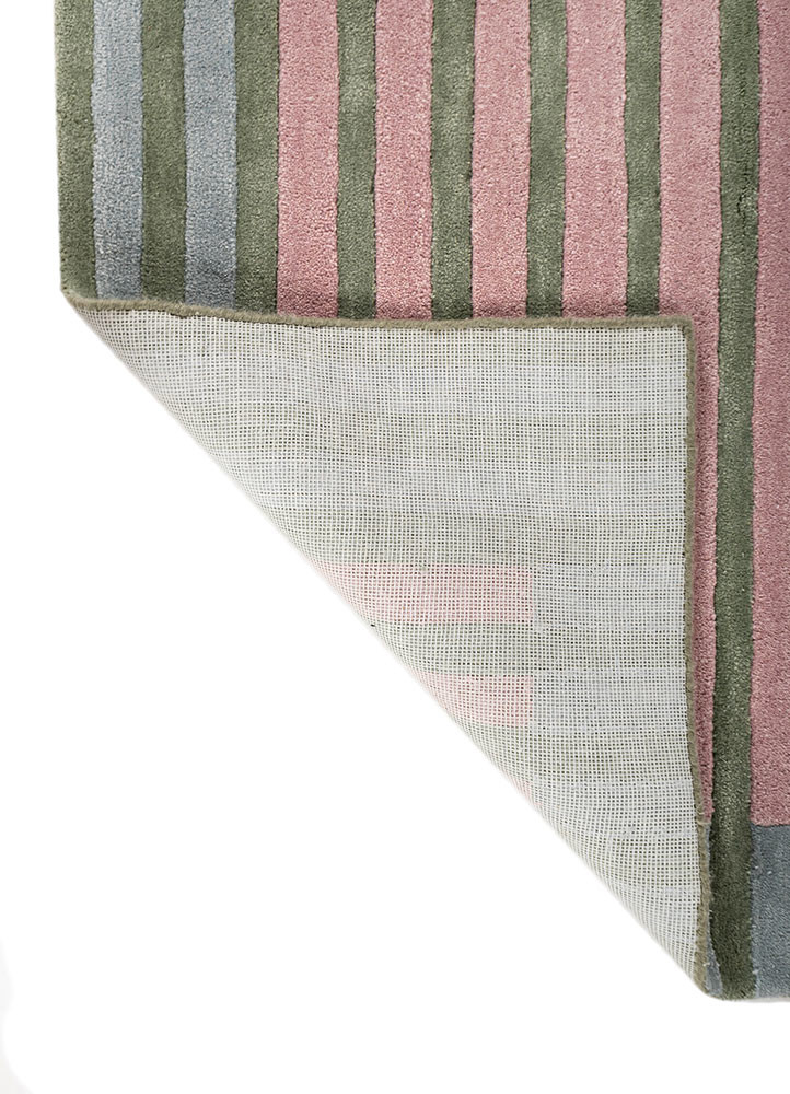 caliedo pink and purple wool and viscose hand tufted Rug - Backing Shot caliedo pink and purple wool and viscose hand tufted Rug - Backing Shot