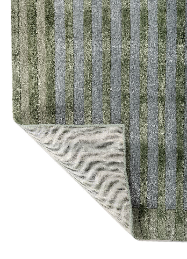 caliedo blue wool and viscose hand tufted Rug - Backing Shot caliedo blue wool and viscose hand tufted Rug - Backing Shot