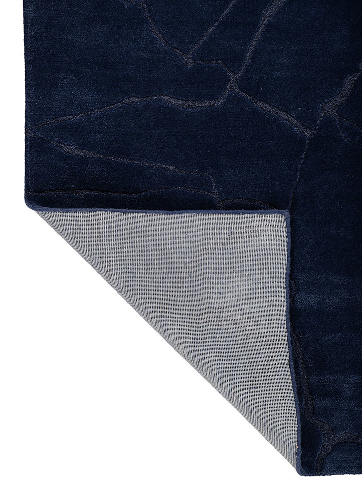 genesis blue wool and viscose hand tufted Rug - Backing Shot genesis blue wool and viscose hand tufted Rug - Backing Shot