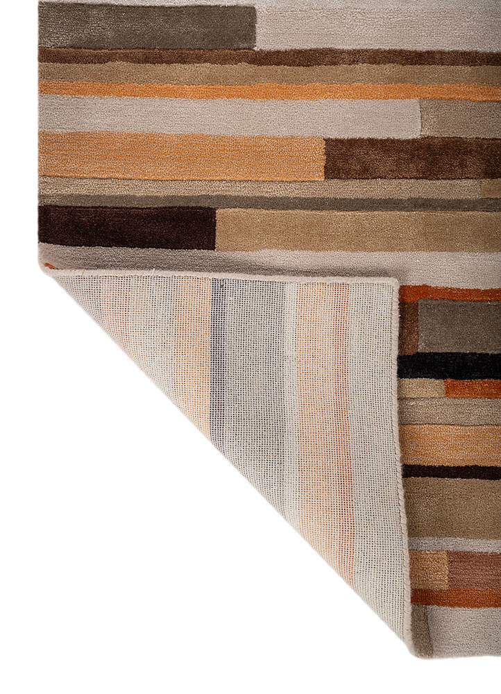 caliedo ivory wool and viscose hand tufted Rug - Backing Shot caliedo ivory wool and viscose hand tufted Rug - Backing Shot