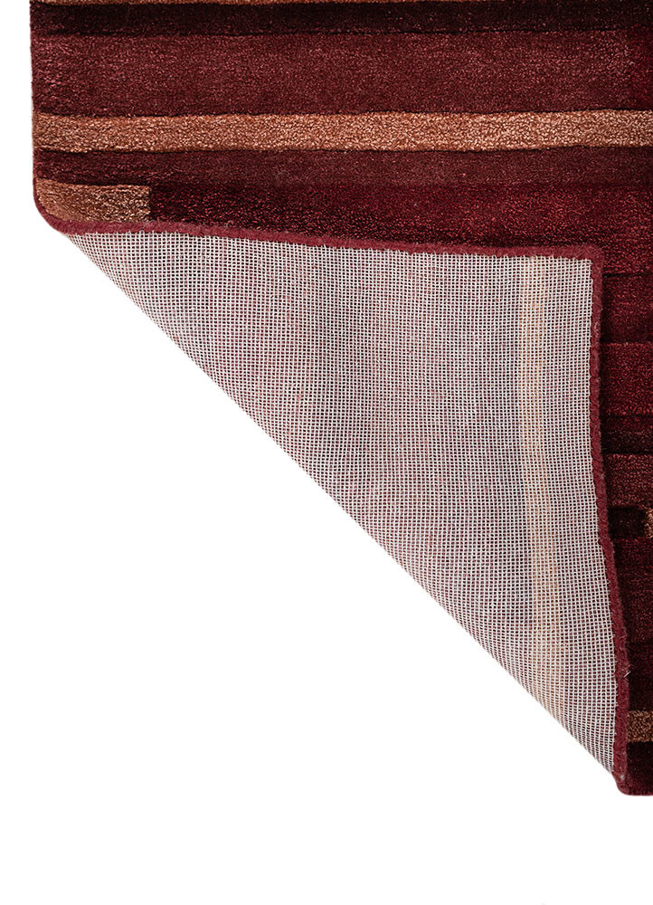 caliedo red and orange wool and viscose hand tufted Rug - Backing Shot caliedo red and orange wool and viscose hand tufted Rug - Backing Shot