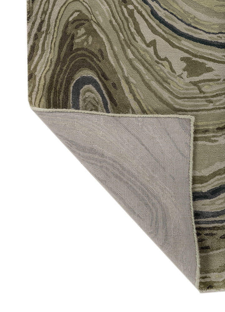 genesis green wool and viscose hand tufted Rug - Backing Shot genesis green wool and viscose hand tufted Rug - Backing Shot