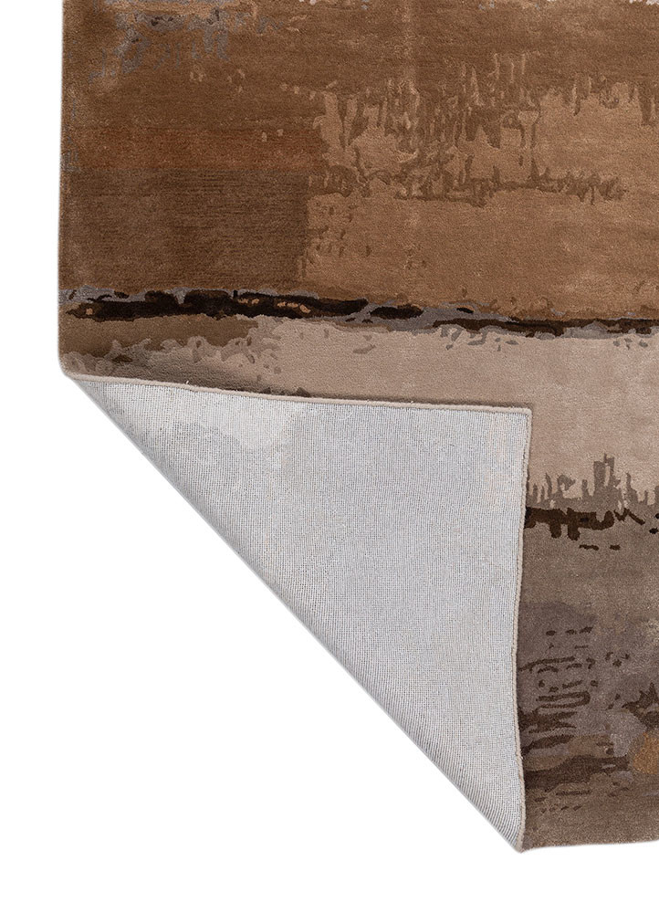 genesis ivory wool and viscose hand tufted Rug - Backing Shot