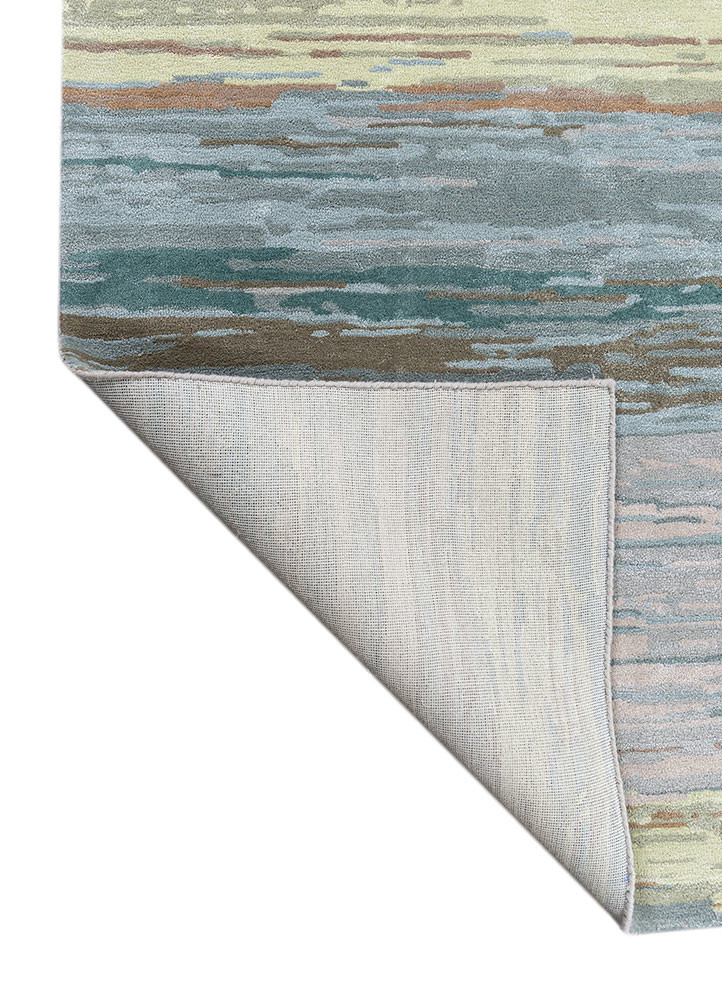 genesis green wool and viscose hand tufted Rug - Backing Shot genesis green wool and viscose hand tufted Rug - Backing Shot
