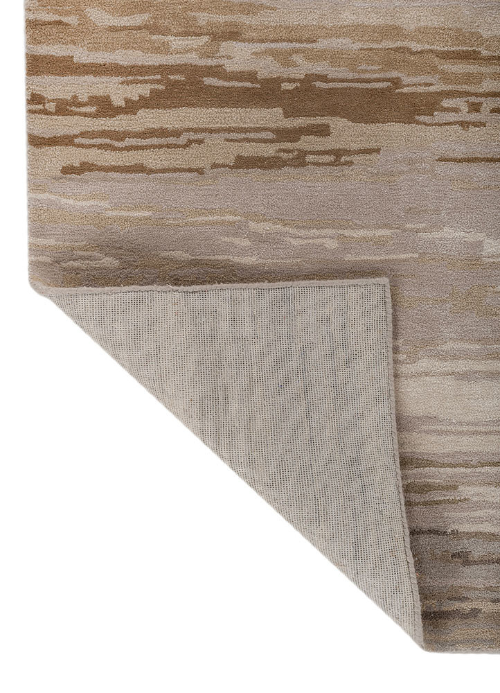 genesis grey and black wool and viscose hand tufted Rug - Backing Shot genesis grey and black wool and viscose hand tufted Rug - Backing Shot