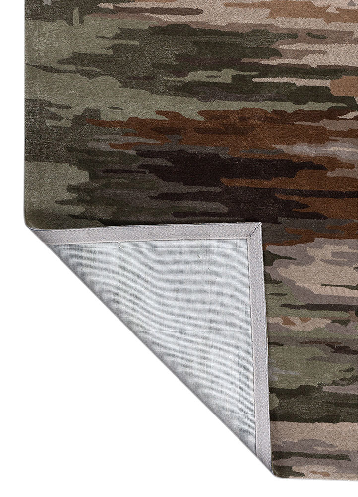 genesis blue wool and viscose hand tufted Rug - Backing Shot