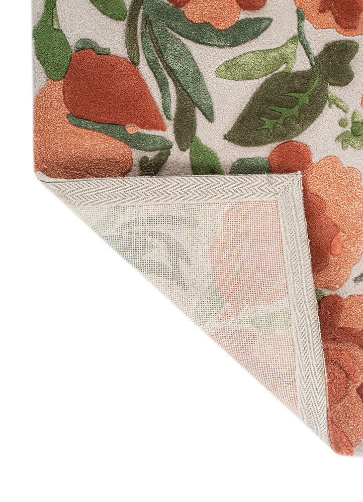 nebulora ivory wool and viscose hand tufted Rug - Backing Shot nebulora ivory wool and viscose hand tufted Rug - Backing Shot