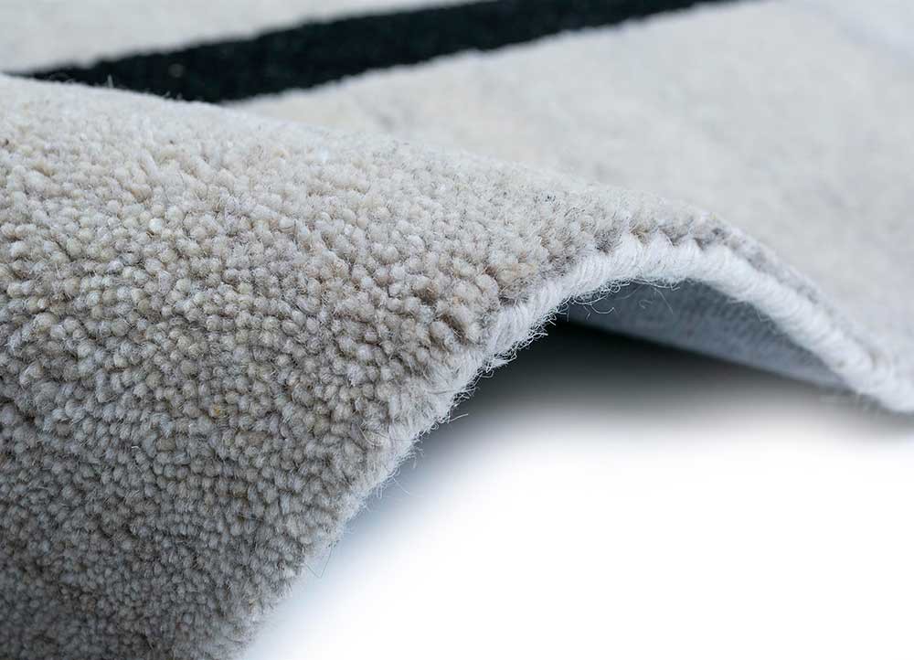confetti gold wool and viscose hand tufted Rug - Backing Shot