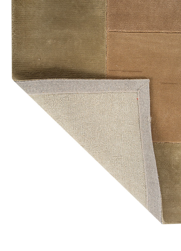 cera green wool and viscose hand tufted Rug - Backing Shot