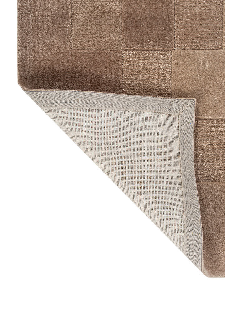 cera beige and brown wool and viscose hand tufted Rug - Backing Shot cera beige and brown wool and viscose hand tufted Rug - Backing Shot