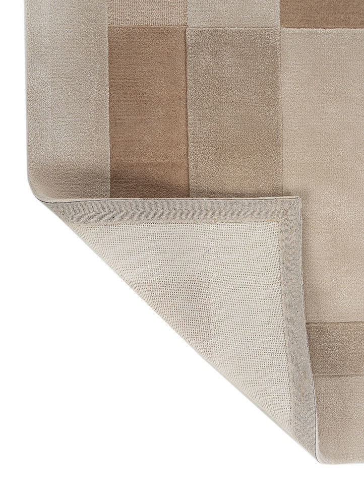 cera ivory wool and viscose hand tufted Rug - Backing Shot