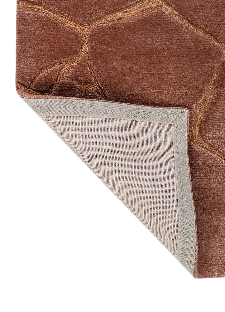 genesis red and orange wool and viscose hand tufted Rug - Backing Shot genesis red and orange wool and viscose hand tufted Rug - Backing Shot