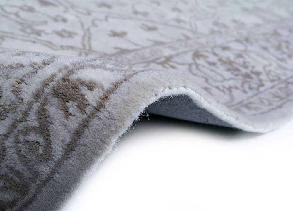 confetti ivory wool and viscose hand tufted Rug - Backing Shot confetti ivory wool and viscose hand tufted Rug - Backing Shot
