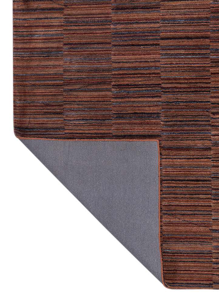 acar red and orange wool and viscose hand tufted Rug - Backing Shot acar red and orange wool and viscose hand tufted Rug - Backing Shot