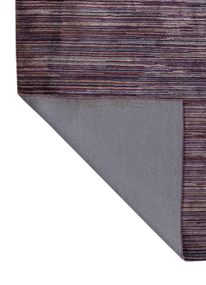 acar pink and purple wool and viscose hand tufted Rug - Backing Shot