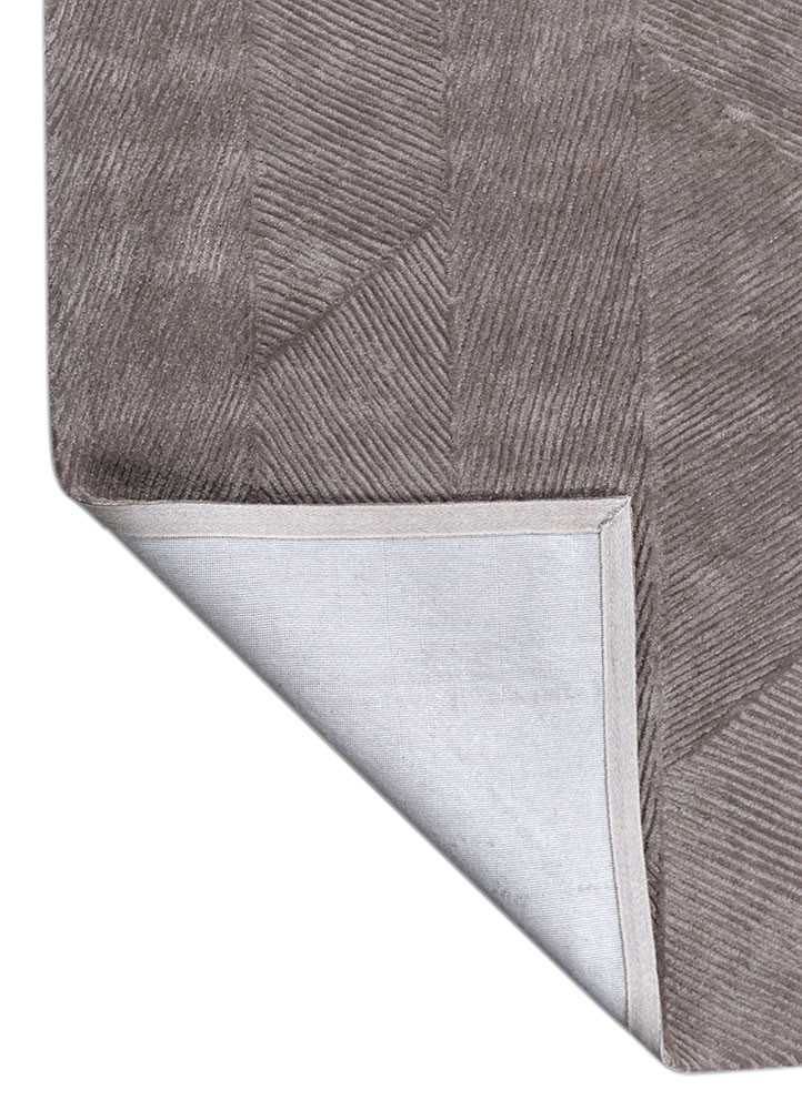 aurelia grey and black wool and viscose hand tufted Rug - Backing Shot aurelia grey and black wool and viscose hand tufted Rug - Backing Shot