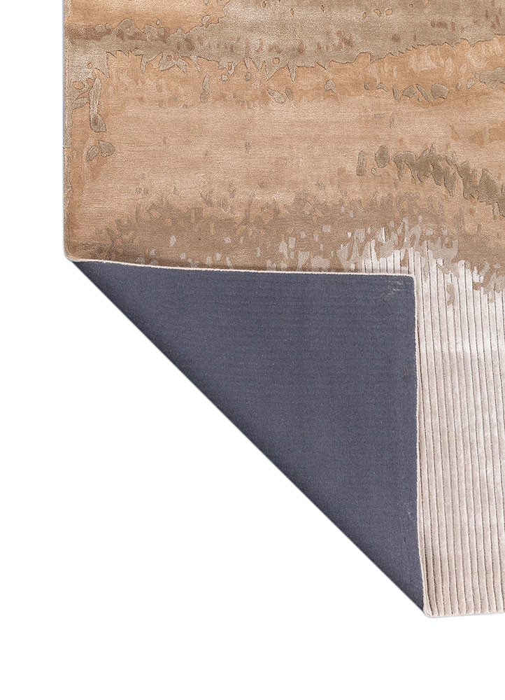 white noise ivory wool and viscose hand tufted Rug - Backing Shot white noise ivory wool and viscose hand tufted Rug - Backing Shot