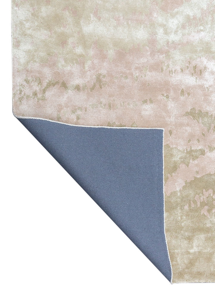 white noise ivory wool and viscose hand tufted Rug - Backing Shot white noise ivory wool and viscose hand tufted Rug - Backing Shot