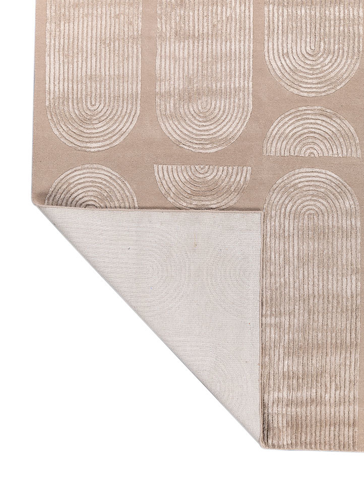 caliedo ivory wool and viscose hand tufted Rug - Backing Shot caliedo ivory wool and viscose hand tufted Rug - Backing Shot