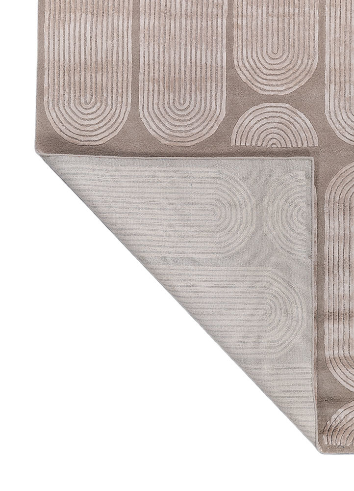 caliedo ivory wool and viscose hand tufted Rug - Backing Shot caliedo ivory wool and viscose hand tufted Rug - Backing Shot