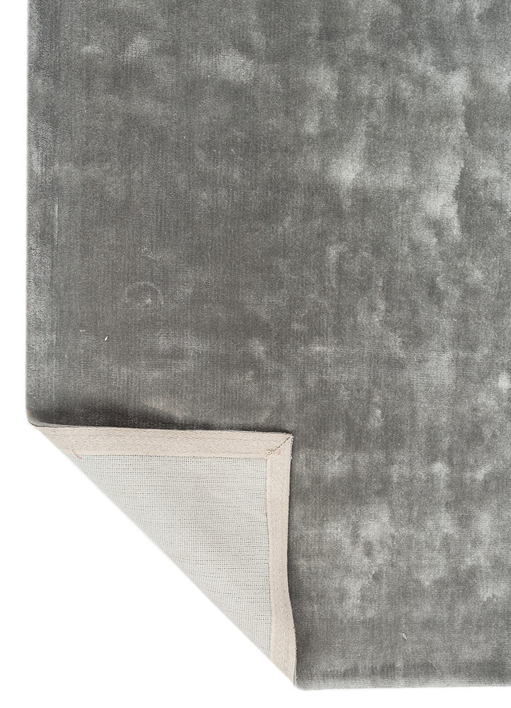 cera blue viscose hand tufted Rug - Backing Shot