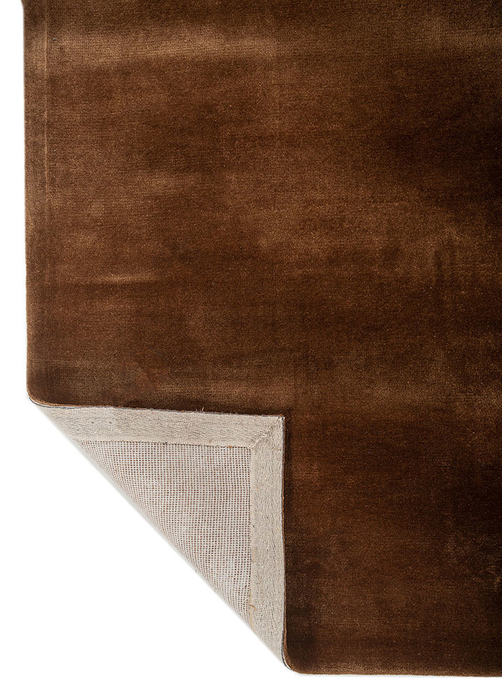 cera red and orange viscose hand tufted Rug - Backing Shot