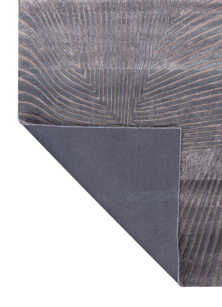 lucid blue wool and viscose hand tufted Rug - Backing Shot lucid blue wool and viscose hand tufted Rug - Backing Shot