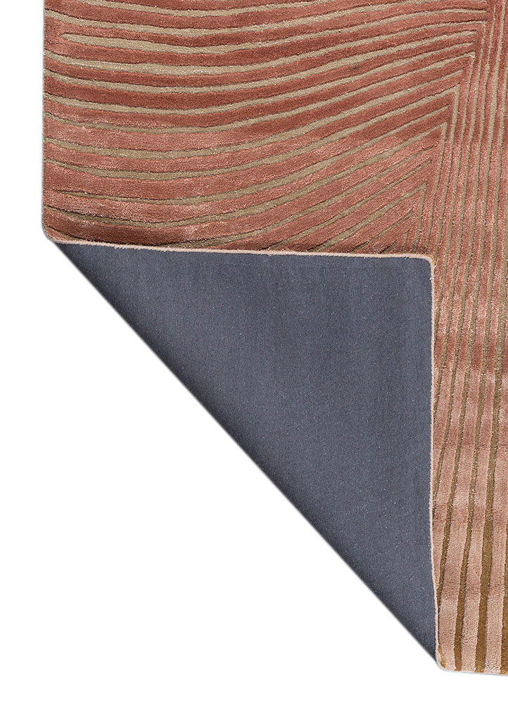 lucid red and orange wool and viscose hand tufted Rug - Backing Shot lucid red and orange wool and viscose hand tufted Rug - Backing Shot