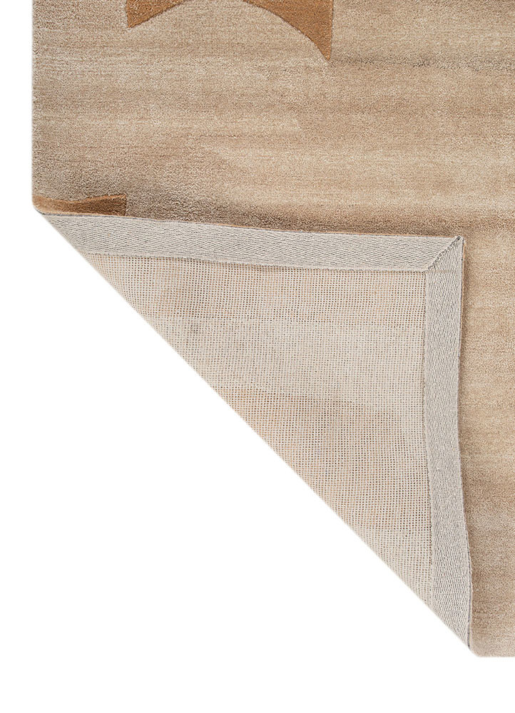 white noise gold wool and viscose hand tufted Rug - Backing Shot white noise gold wool and viscose hand tufted Rug - Backing Shot