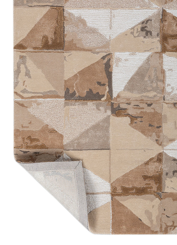 caliedo ivory wool and viscose hand tufted Rug - Backing Shot caliedo ivory wool and viscose hand tufted Rug - Backing Shot