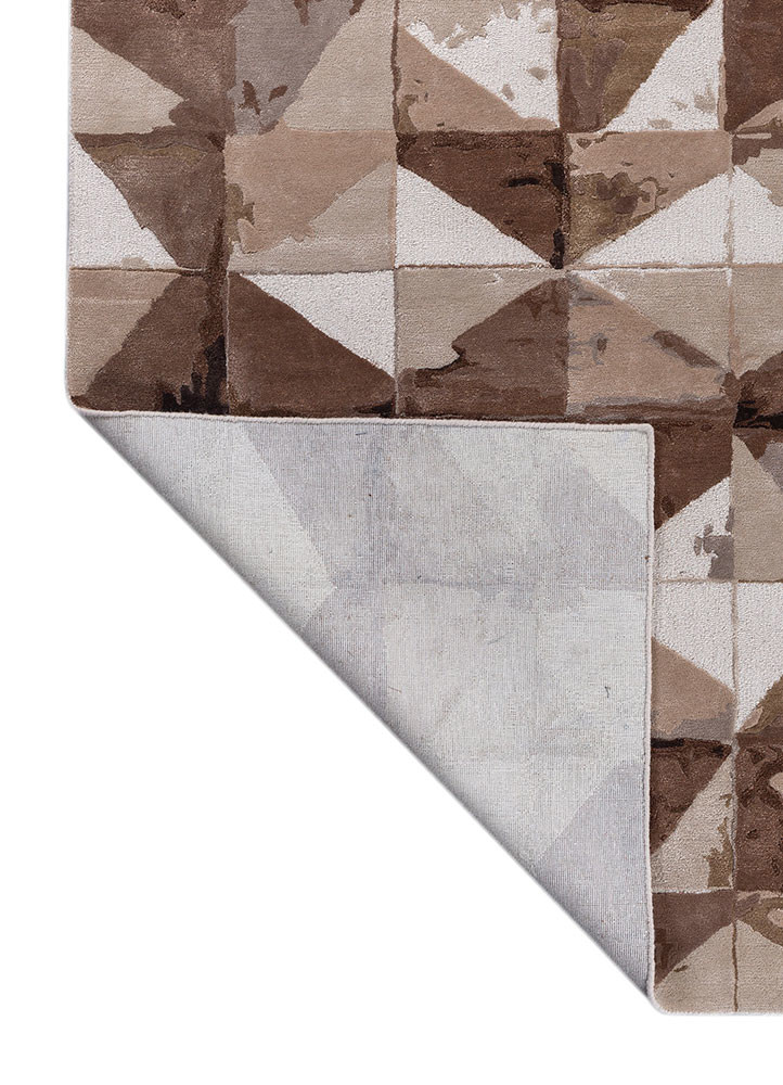 genesis ivory wool and viscose hand tufted Rug - Backing Shot genesis ivory wool and viscose hand tufted Rug - Backing Shot