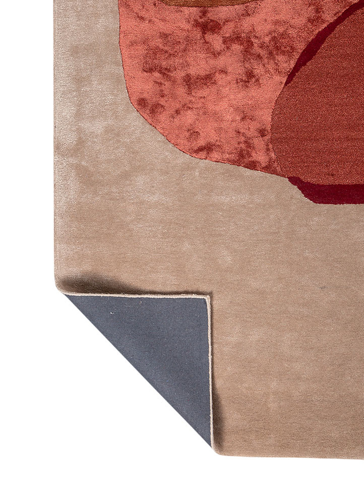 joy ivory wool and viscose hand tufted Rug - Backing Shot joy ivory wool and viscose hand tufted Rug - Backing Shot