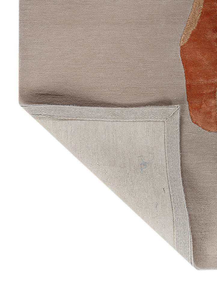 joy ivory wool and viscose hand tufted Rug - Backing Shot joy ivory wool and viscose hand tufted Rug - Backing Shot