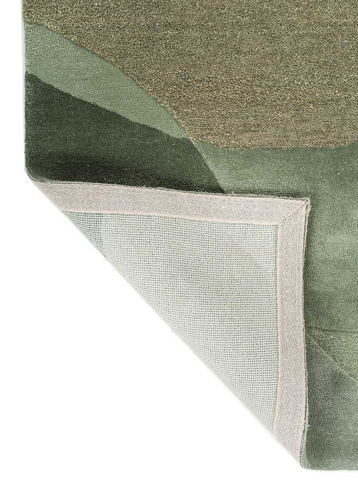 imara green wool and viscose hand tufted Rug - Backing Shot imara green wool and viscose hand tufted Rug - Backing Shot