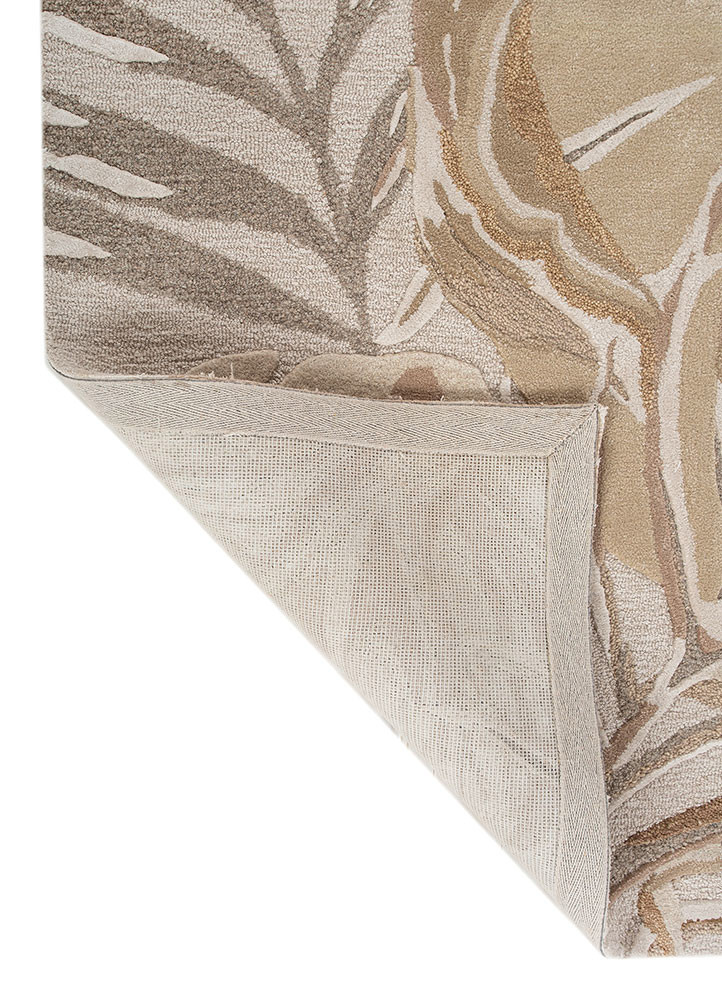 hacienda ivory wool and viscose hand tufted Rug - Backing Shot