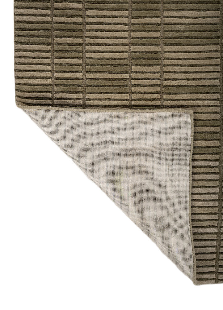 wild wanderlust green wool hand tufted Rug - Backing Shot wild wanderlust green wool hand tufted Rug - Backing Shot