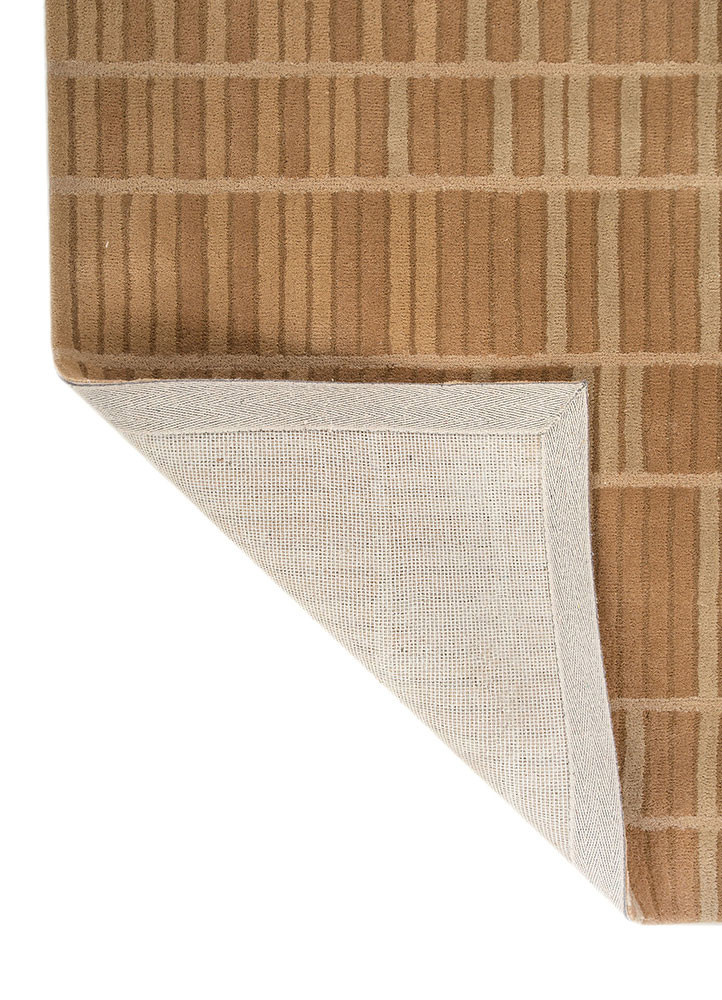 aprezo beige and brown wool hand tufted Rug - Backing Shot aprezo beige and brown wool hand tufted Rug - Backing Shot