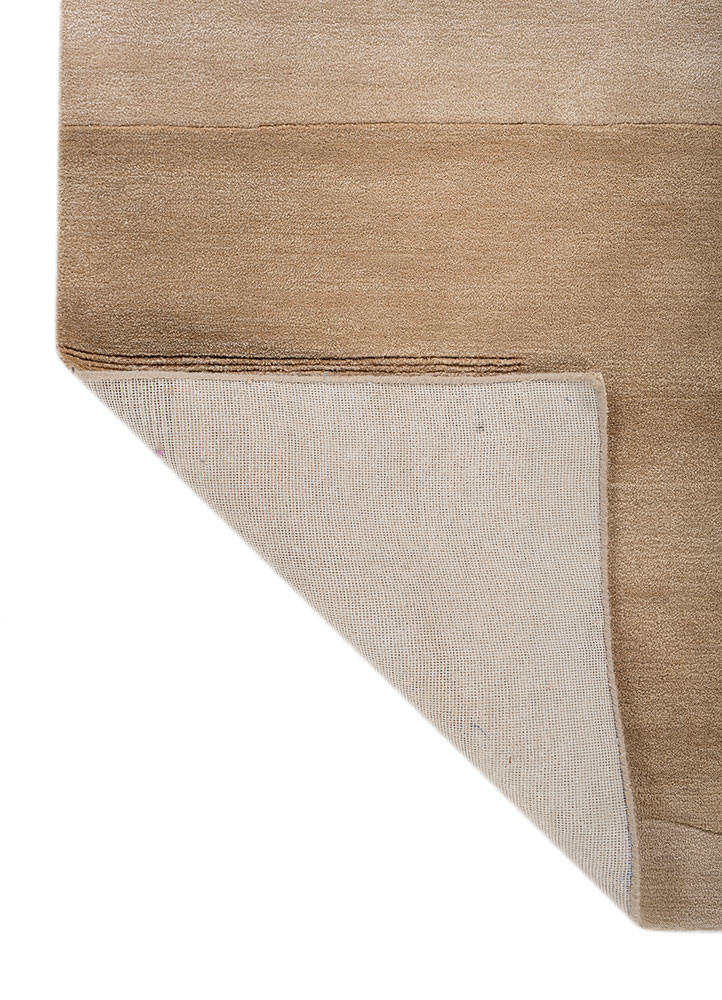 linear beige and brown wool and viscose hand tufted Rug - Backing Shot linear beige and brown wool and viscose hand tufted Rug - Backing Shot