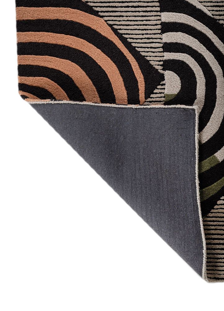 acar ivory wool and viscose hand tufted Rug - Backing Shot acar ivory wool and viscose hand tufted Rug - Backing Shot