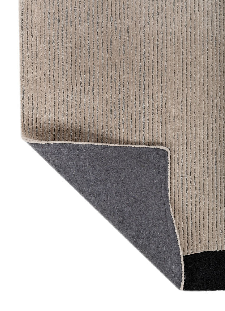 aprezo ivory wool and viscose hand tufted Rug - Backing Shot