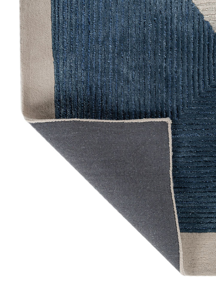 caliedo ivory wool and viscose hand tufted Rug - Backing Shot caliedo ivory wool and viscose hand tufted Rug - Backing Shot